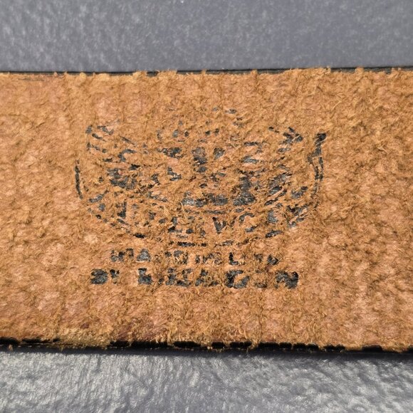 Vintage Leather Statement Belt Embossed Sunrise & Landscape Scenery Size Small - Picture 11 of 13